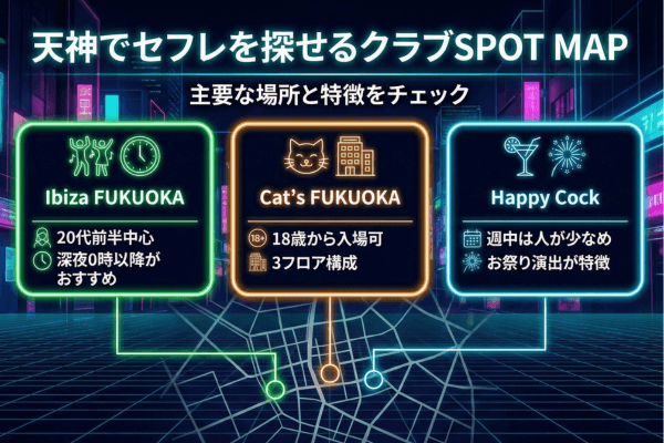 天神でクラブのおすすめナンパスポット