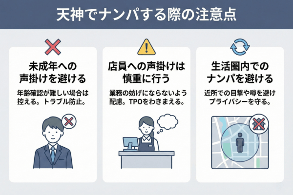 天神でナンパする際の注意点