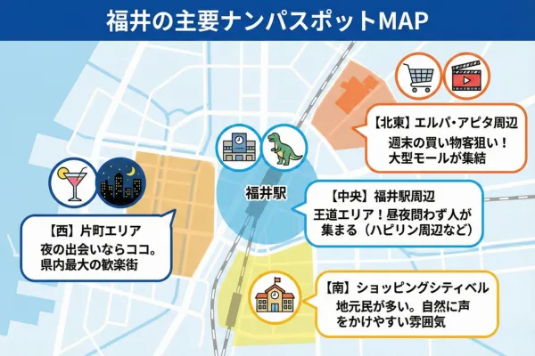 【エリア別】福井でナンパが成功しやすい定番スポット