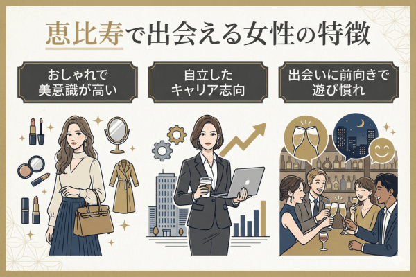 恵比寿で出会える女性の特徴