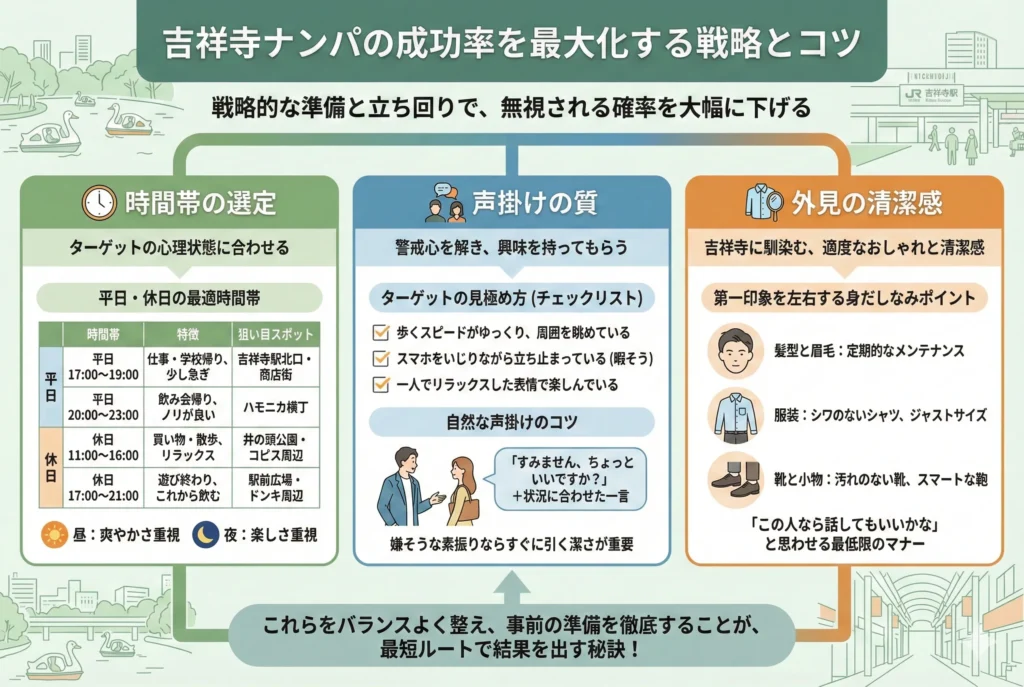 吉祥寺ナンパの成功率を最大化する戦略とコツ