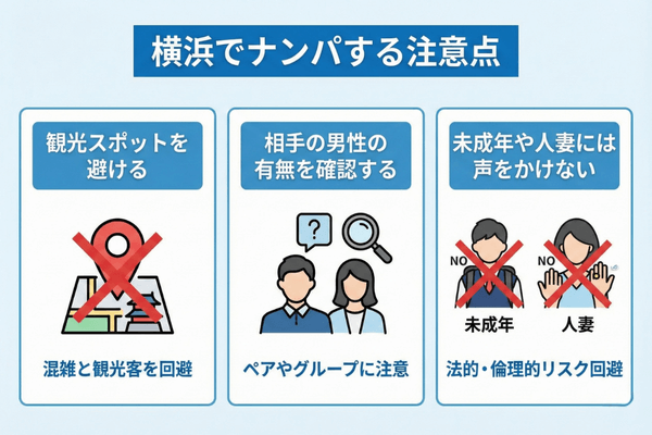 横浜でナンパする注意点