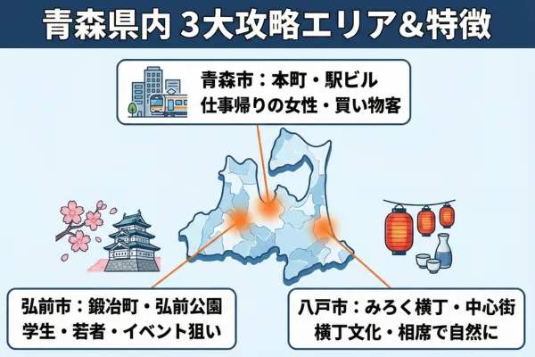 青森でナンパが成功しやすい場所【エリア別おすすめ10選】